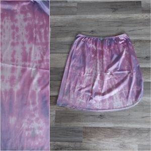 Purple Tie Dye Vintage Slip Skirt Medium Large